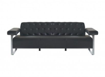 Chesterfield Design 3-Plaz Sofa Schwaarz Eenfaarweg Modernen Design Stil