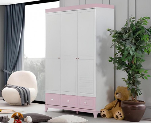 Kannerzëmmer Set Modern Besteet aus Kannerbett Schaf Kommode 3tlg nei