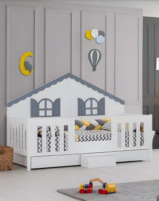 Kannerzëimmerméibel Bettrahmen Modern Kannerbett Bett Kannerzëimmer Holz nei