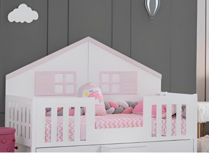 Méifaarweg Eenzelbett Designer Kannerzëmmer Miwwele Schlofzëmmer Holzbett Neit