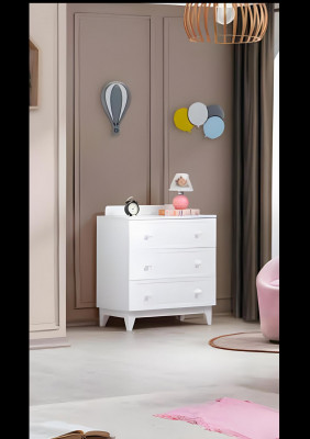 Modern wäiss Kannerzëmmer Miwwel Luxus Set Schaf Kommode