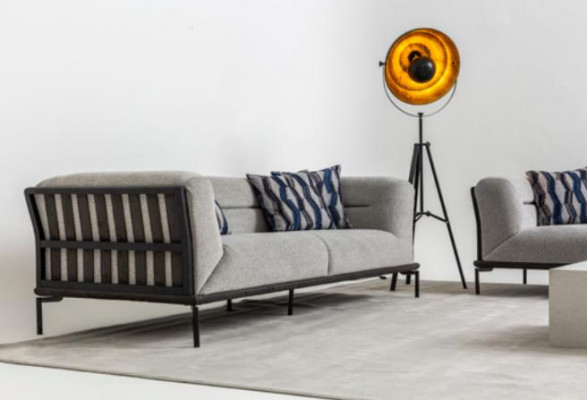 Luxuriéis Sofa-Set Designer Véier-Sëtzer Edel Polster Dräi-Sëtzer Sëtzfauteuil