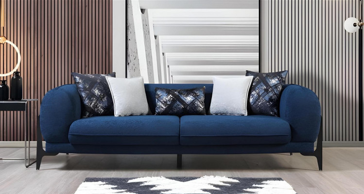Blo Polster 3-Sëtz Relaxsofaen Designer Club Canapéë Lounge Miwwelen