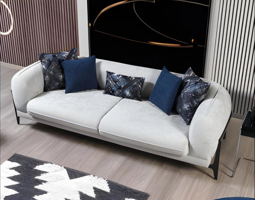 Wäisst Relaxsofa Designer Wunnzëmmer Sëtzmiwwel Polstercouche Miwwelen