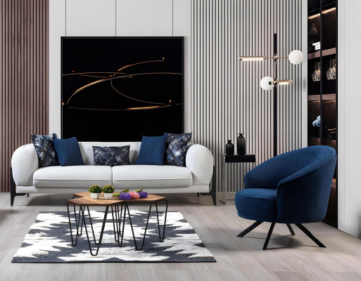Wäisst Relaxsofa Designer Wunnzëmmer Sëtzmiwwel Polstercouche Miwwelen