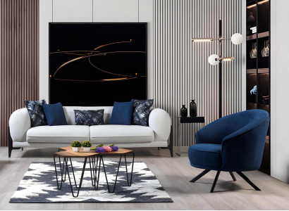 Wäisst Relaxsofa Designer Wunnzëmmer Sëtzmiwwel Polstercouche Miwwelen