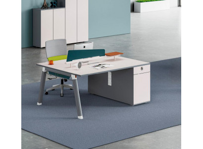 Hellgrou Büroschaf Designer Aarbechtszëmmer Miwwelen Luxuséisen Edelen Dësch