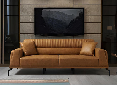 Braun Modern Lieder-Couch Designer Wunnzëmmer Drësëtz Designer Miwwelen