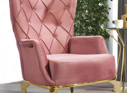 Chesterfield Rosa Loungesessel Designer Polster Einsëtzerei Luxus Miwwelen