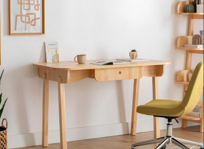 Crème Schreifdësch Designer Computerdësch Luxus Robust Büro Miwwel