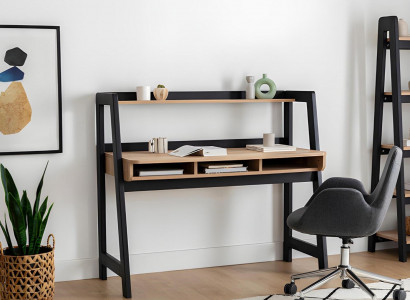 Schwaarz-Brongen Laptopdësch Designer Büro Miwwel Aarbechtszëmmer Dëscher