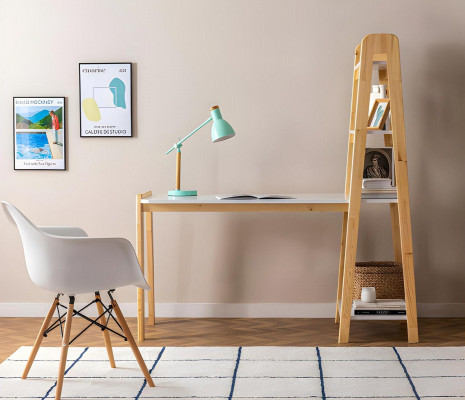 Kompakt wäisse Computerdësch Luxus Schreifdësch Designer Miwwelen