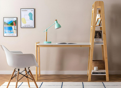 Kompakt wäisse Computerdësch Luxus Schreifdësch Designer Miwwelen