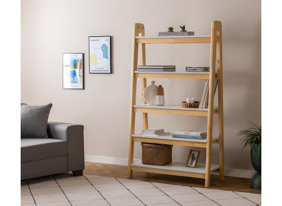 Hellbeige Bicherschaf Designer Mauerregaler Luxusaarteger Holz Akteschaf