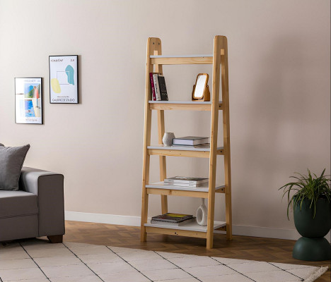 Stilvollen beige Bicherschaf Designer Akteschaf Wunnzëmmer Miwwelen