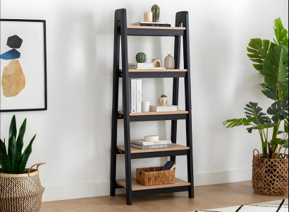 Schwaarz-Brongen Bicherregal Designer Wandregal Büro Aktenregalstänner