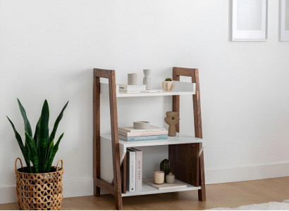 Stilvolle Ofstellkommode Kompakt Bucheregal Holz Bücherbschaf.
