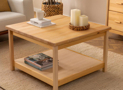 Beige Holz Couchtisch Modernen Wunnzëmmer Kaffisdësch Designer Miwwelen