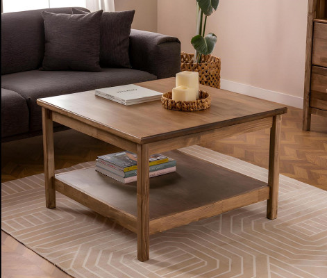 Moderne donkelbrong Couchdësch Luxuriéise Sofadësch Eedle Lounge-Dësch
