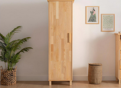 Kompakte beige Kleederschaf 1-diereg Schlofzëmmer Ablageschaf