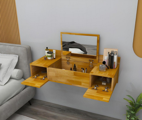 Moderne schockelbrong Schminckdësch mat Spigel Luxus Konsole Kommode Schlofzëmmer