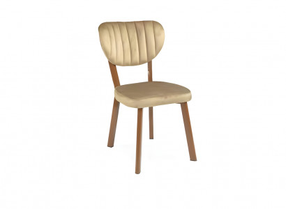 Designer Iesszëmmer Textil Stull Luxuséier Eenzelstull Designer Holz Miwwelen