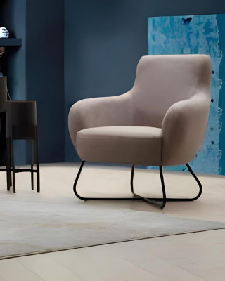 Stilvollen wäisse Einsëtz-Liiblingszëmmer eenfaarwegen Fauteuil Luxus Miwwelen
