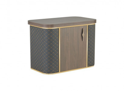 Kommode Zwäifaarweg Braun Schwaarz Modern Design Stil Aarbechtszëmmer Holz