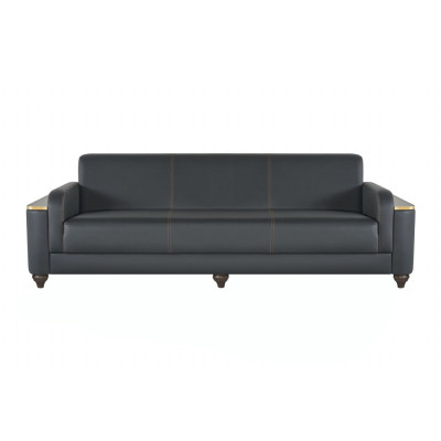 Schwaarz-Gro Designer Sëtzgrupp 2x Dräisëtzer 2x Fauteuil 4tl Set