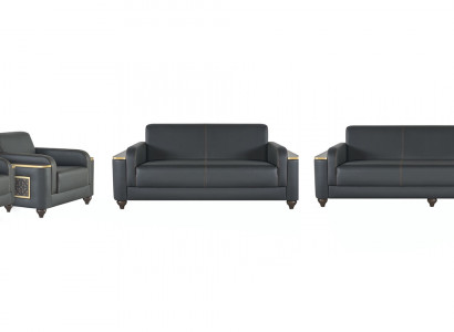 Schwaarz Büro Miwwelen Designer Ariichtung Luxus Sëtzmiwwelen Sofasen Still