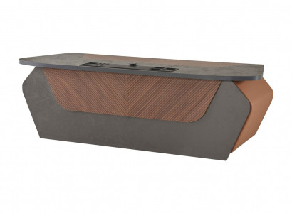 Bürosdësch Braun Gro Zweefaarweg Modern Design Reegelméisseg Schreifdësch