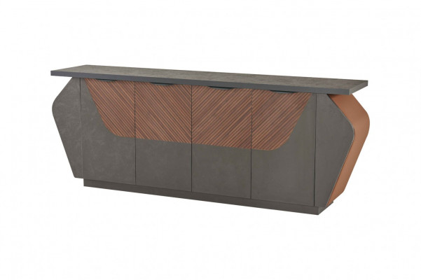 Sideboard Akteschaf Aarbechtszëmmer Gro Braun Zweefaarweg Modern Stil