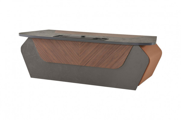 Aarbechtszëmmer Set 3tlg Schreifdësch Sideboard Kommode Modern Rechteck Stil