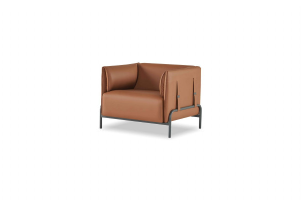 Aarbechtszëmmer-Set 4-deelech 3-Sëtz, 2x Fauteuil, Kaffisdësch Braun Grau Zweefaarweg