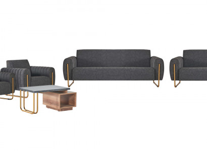 Luxuriéis gro Boucle-Garnitur Designer Sofas, edelen Holz Couchtisch