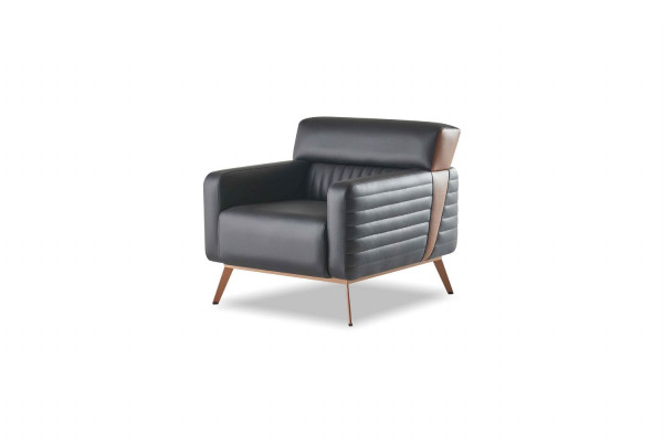 Sofa Set 4-Stéck 2-Sëtz Sofa Sëtz Aarbechtszëmmer Set Schwaarz Eefaarweg