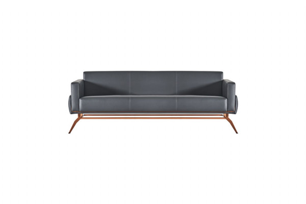 Bürosset 5-deeleg 3-Sëtzer 2-Sëtzer 2x Fauteuil Couchtisch Gro Braun