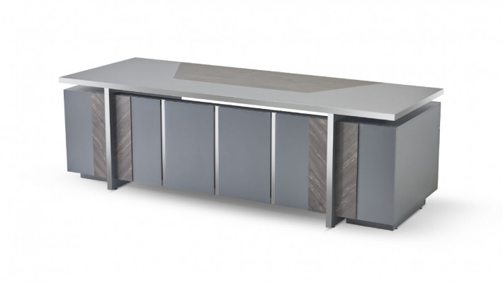 Büroschréibtisch Rechteckeg Form Gro Einfaarweg Modern Design Stil mat Stauraum