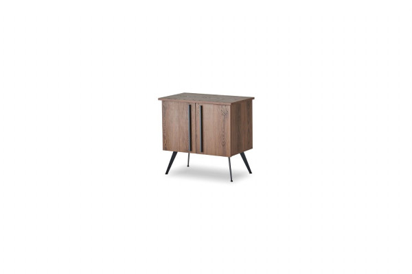 Aarbechtszëmmer-Set 2tlg Büro Dësch Kommode Bruin Grom Zweefaarweg Modern