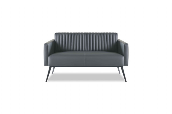 Aarbechtszëmmer-Set 4tlg 2x 2-Sëtzer 2x Fauteuilen Schwaarz Eefaarweg Modern