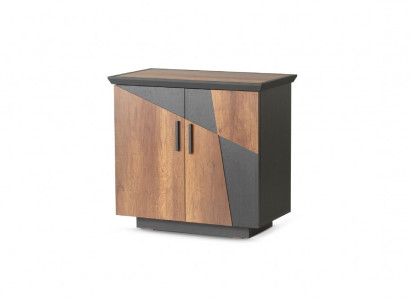 Kommode Grau Braun Zwee Faarweg Modern Stil Rektanguléier Form Aarbechtszëmmer