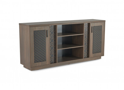 Aktiounsschaf Sideboard Braun Schwaarz Modern Zweefaarweg Modern Design