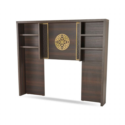 Bicherregal Braun Eenheetlech Modern Stil Rechteckeg Form Aarbechtszëmmer