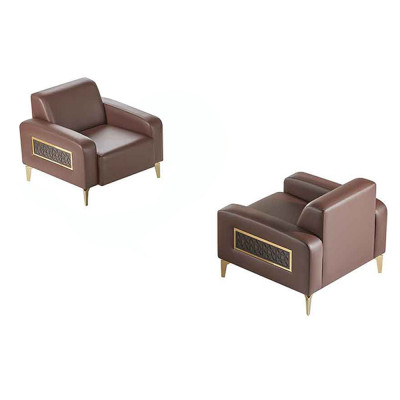 Aarbechtszëmmer-Set 2tlg Sessell Braun Eefaarweg Modern Design Wunnzëmmer