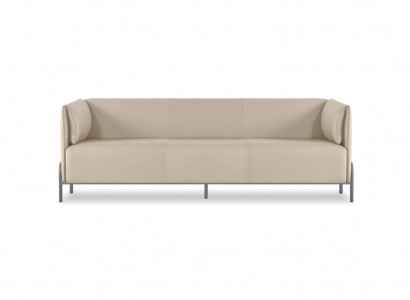 Aarbechtsraum-Set 3-Sëtz-Sofa Beige Modernen Design Wunnzëmmer Këssen