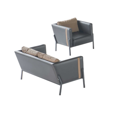 Aarbechtszëmmer Sëtzmiwwelen Luxusgréng Lieder 2-Sëtzer Edele Fauteuil