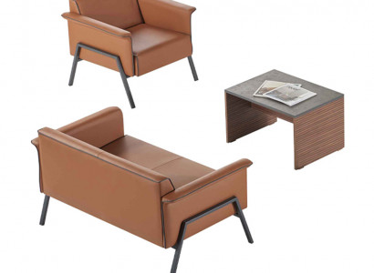 Brong Büro-Garnitur Designer Holz Dësch Eenzel-Sëtz Zwee-Sëtz Miwwelen