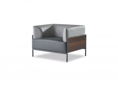 Liederfauteuil Braun Modern Edelstahl Holz Universelle Designer Stil