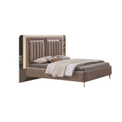 Brongen Duebelbett Designer Schlofzëmmer Miwwelen Edel Holz Polsterbetter