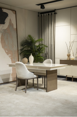 Schicke Iesszëmmer-Set Kichen-Set Designer Iessdësch 6x Sëtzstill
